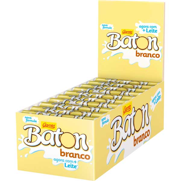 CHOC GAROTO BATON 30UN BRANCO