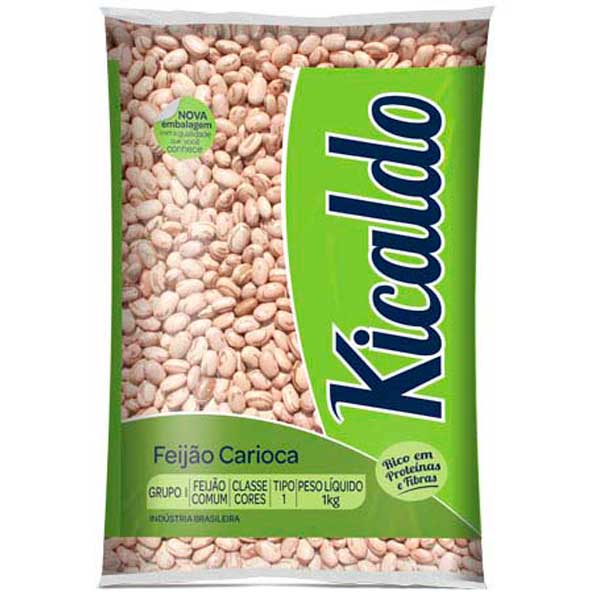 FEIJÃO CARIOCA TIPO 1 KICALDO PACOTE 1KG