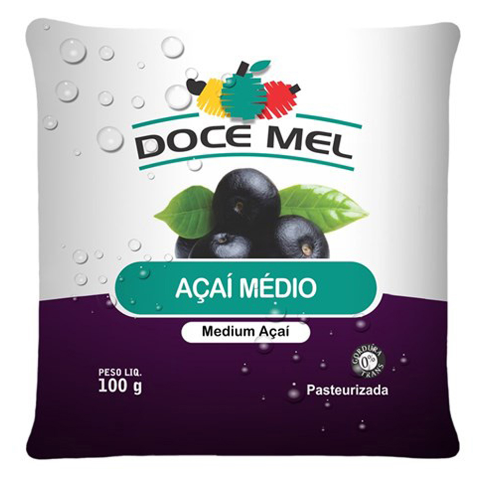 POLPA DE FRUTA DOCE MEL  AÇAÍ MÉDIO - 100G