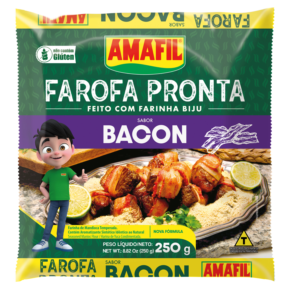 FAROFA DE MAD AMAFIL TEMPER BACON 250G