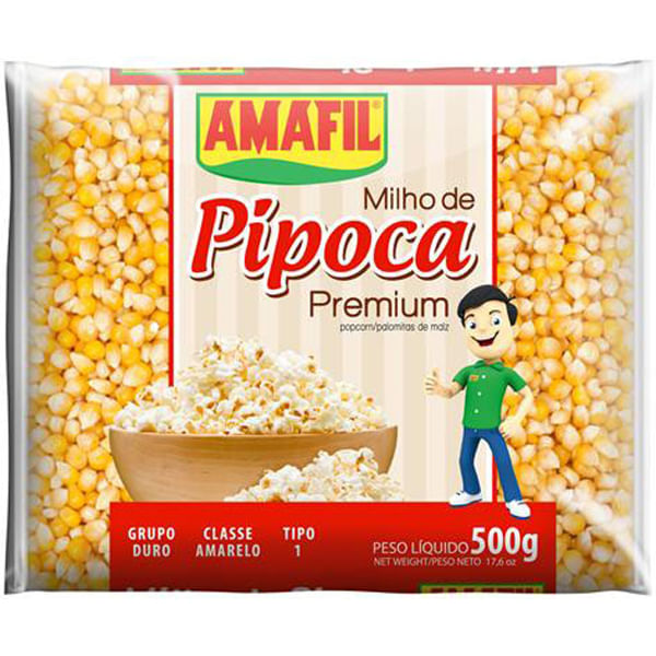 MILHO DE PIPOCA AMAFIL IMPORTADO 500GR