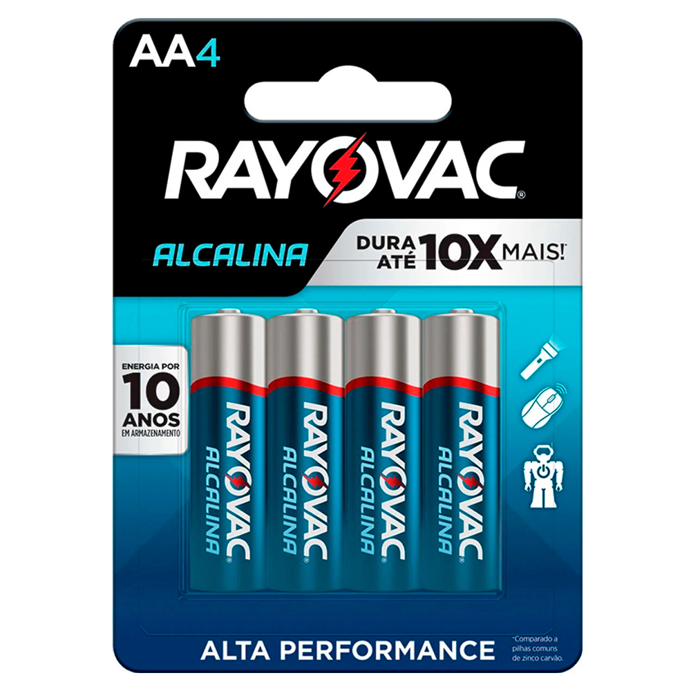 PILHA RAYOVAC ALC SM AA 04UN