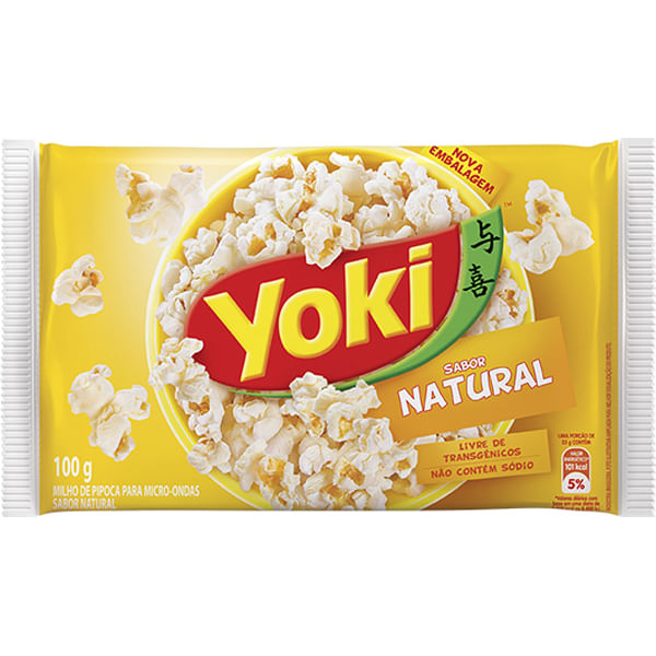PIPOCA PARA MICRO-ONDAS NATURAL YOKI PACOTE 100G