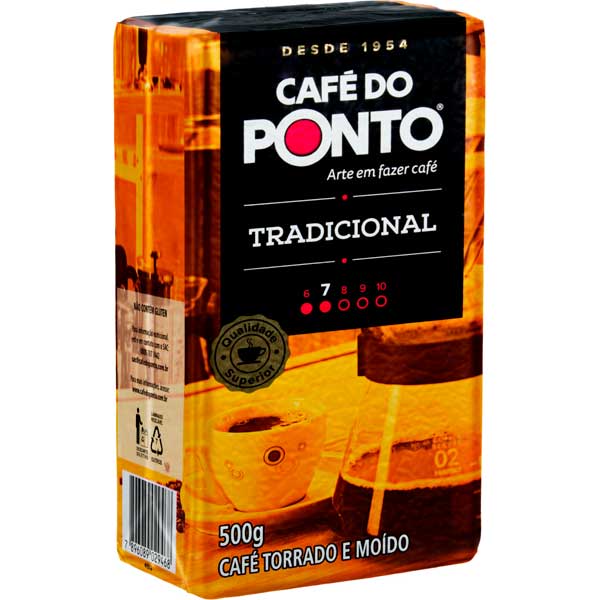 CAFÉ TORRADO E MOÍDO A VÁCUO TRADICIONAL CAFÉ DO PONTO PACOTE 500G