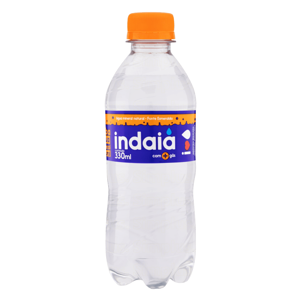 ÁGUA MINERAL NATURAL COM GÁS INDAIÁ GARRAFA 330ML