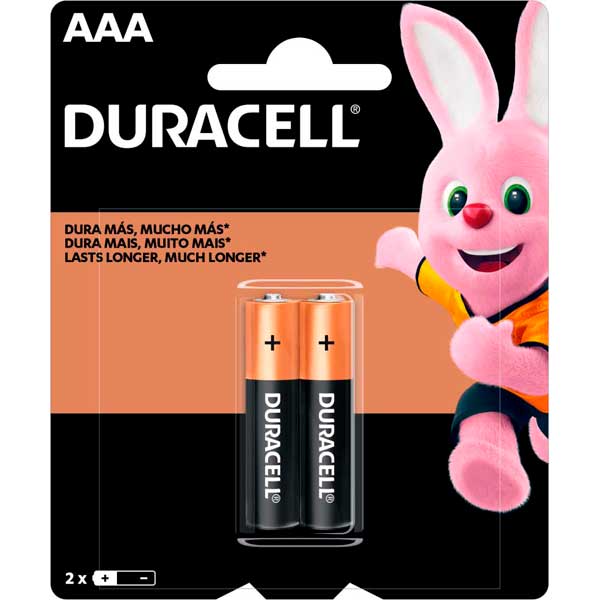 PILHA ALC DURACELL AAA PALITO 02UN