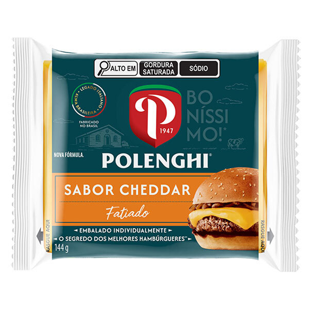 QUEIJO CHEDDAR FAT POLENGHI 144GR