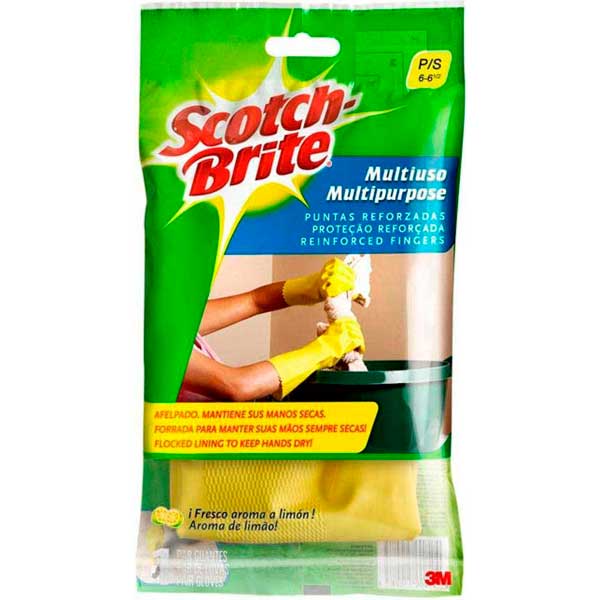 LUVAS SCOTCH BRITE MULT-USO AMARELA  P 