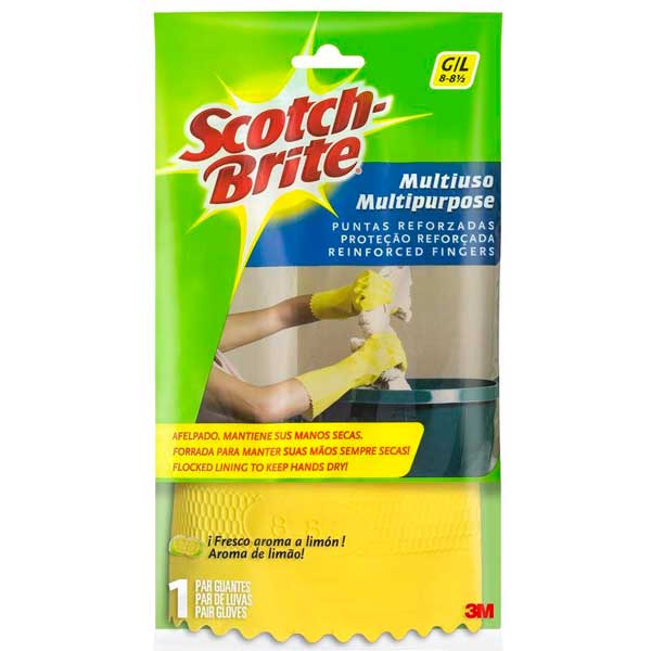 LUVAS SCOTCH BRITE MULT-USO AMARELA ”G”