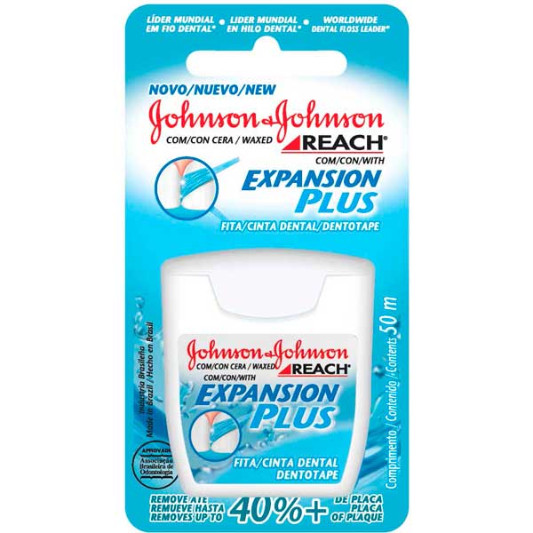 FITA DENTAL COM CERA JOHNSON & JOHNSON REACH EXPANSION PLUS 50M