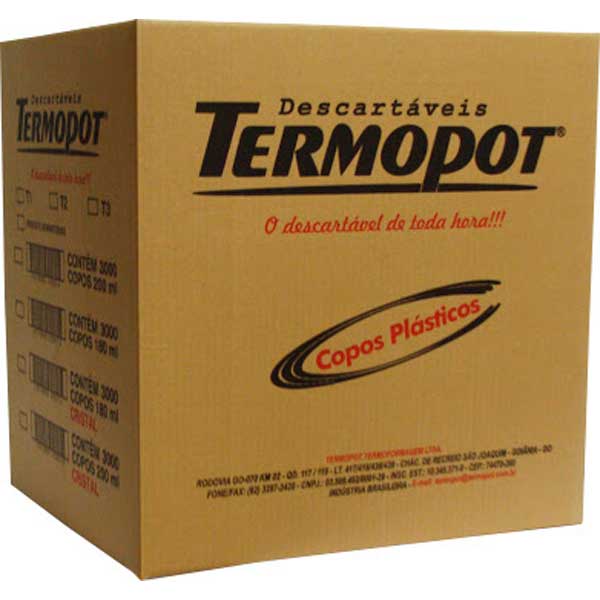 COPO DESCART TERMOPOT 250MLX100UN