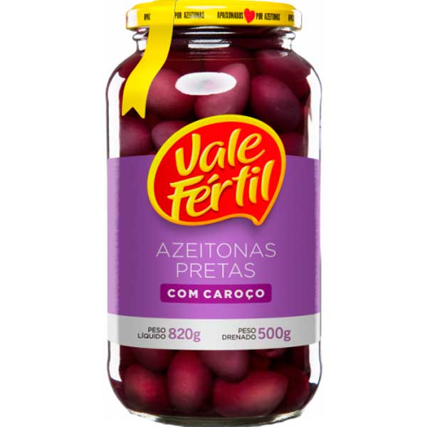 AZEITONA VALE FERTIL PRETA 500G