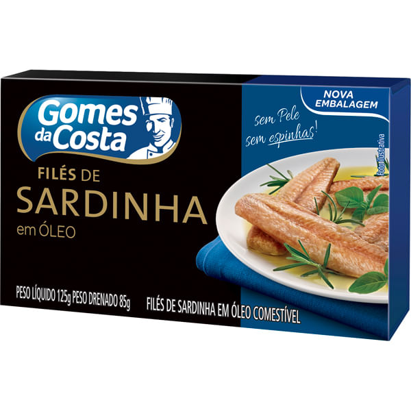 FILE SARDINHA GOMES DA COSTA OLEO 125G