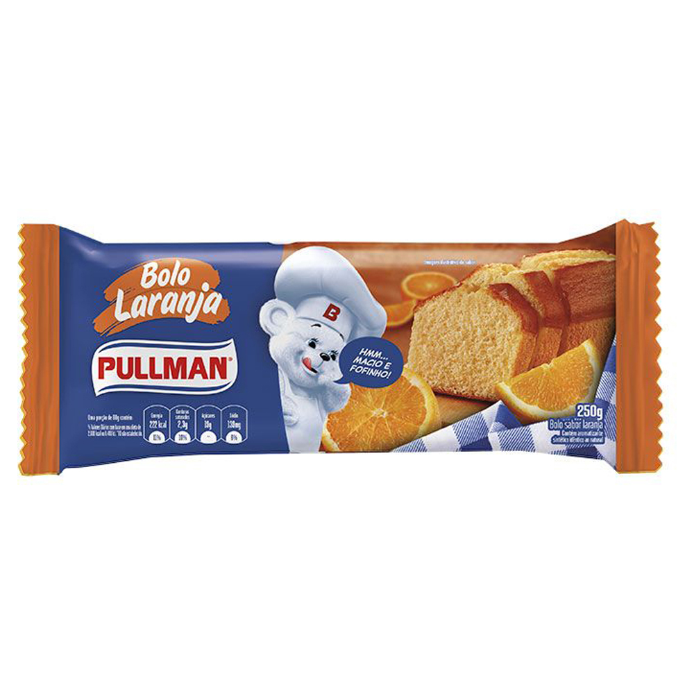 BOLO PULLMAN 250G LARANJA