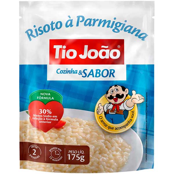 RISOTO SEMIPRONTO PARMIGIANA TIO JOÃO COZINHA & SABOR SACHÊ 175G
