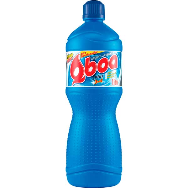 ALVEJANTE COM DETERGENTE E CLORO QBOA PLUS FRASCO 1L