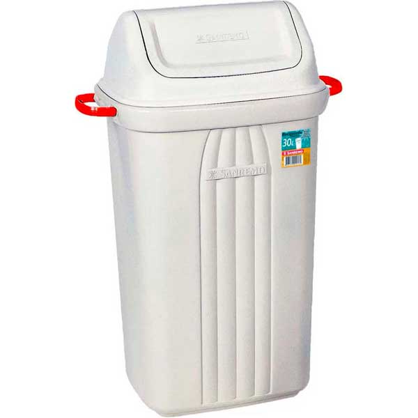LIXEIRA SANREMO COM TAMPA BASCULANTE MÉDIA  REFERÊNCIA 283 30L