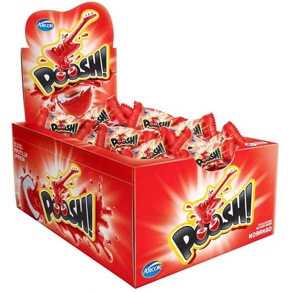 CHICLE POOSH MORANGO 40UN