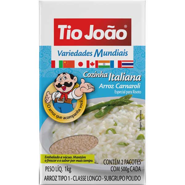ARROZ CARNAROLI COZINHA ITALIANA TIO JOÃO 1KG