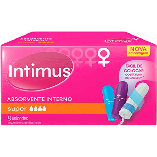 ABSORVENTE INTERNO INTIMUS SUPER CAIXA 8 UNIDADES