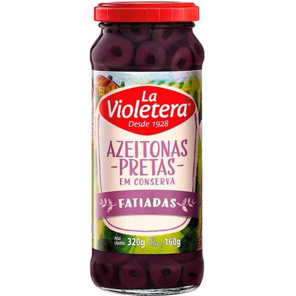 AZEITONA LA VIOL PRETA FATIADA 160G