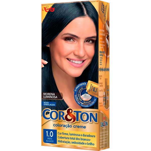 TINT COR&TON PRETO AZULADO 1 0 50G