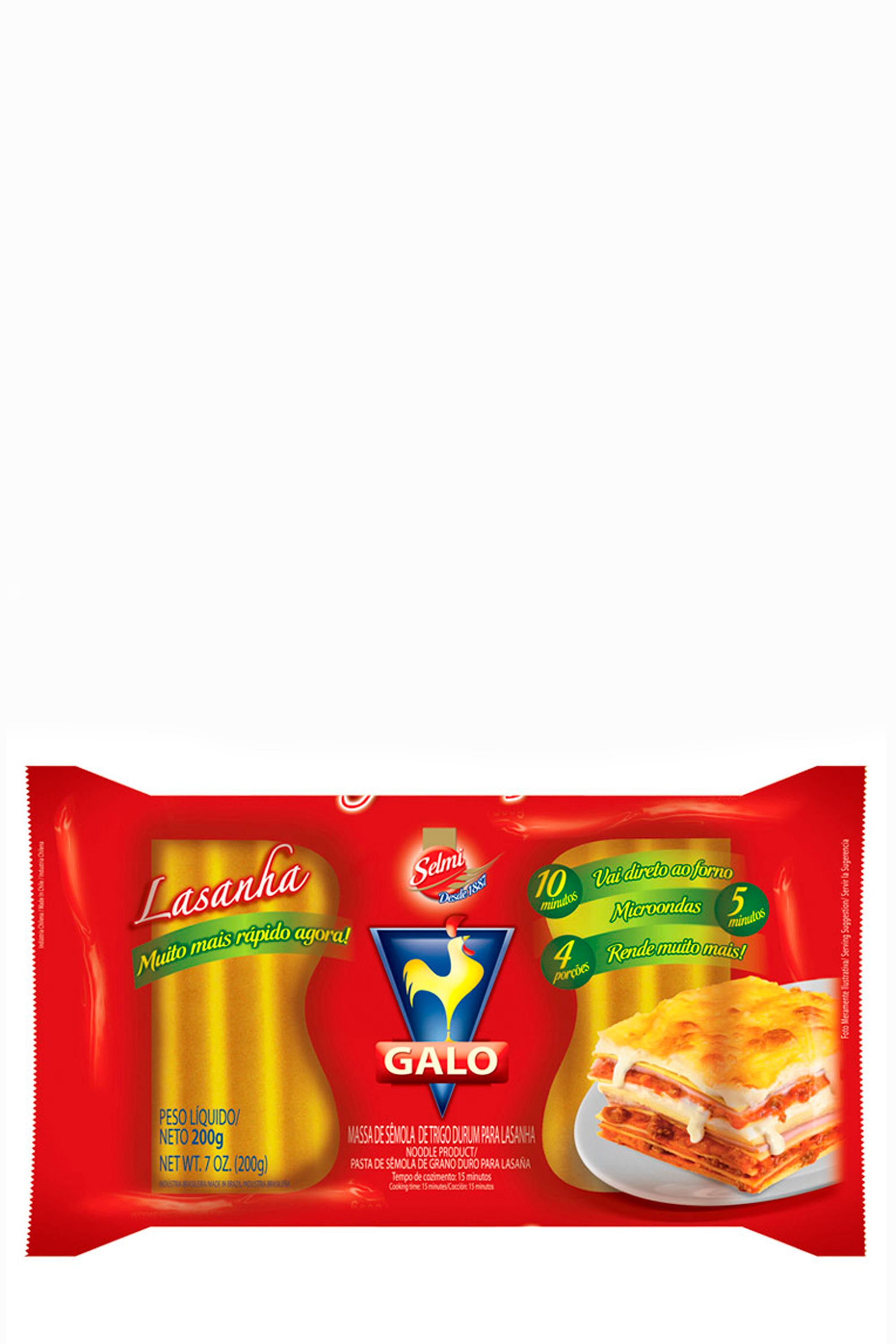 MAC GALO SEMOLA LAZANHA 200G