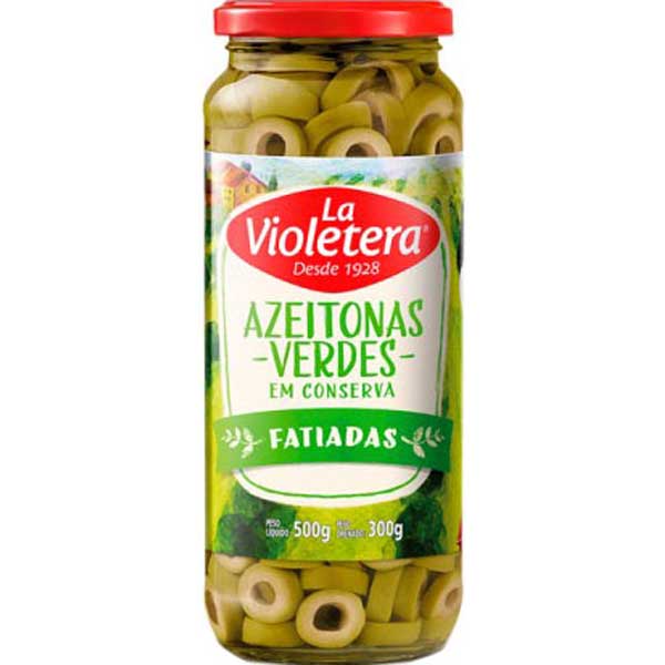 AZEITONA LA VIOL VERDE FATIADA 300G