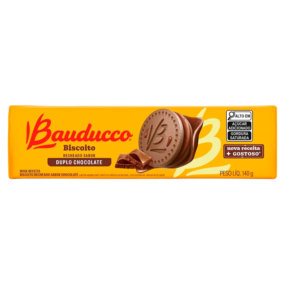 BISC BAUDUCCO RECH 140G DUPLO CHOC