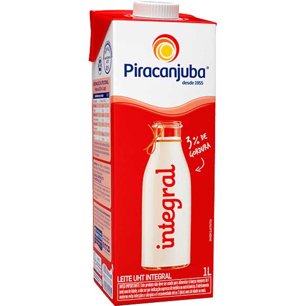 LEITE UHT PIRACANJUBA INTEGRAL 1L