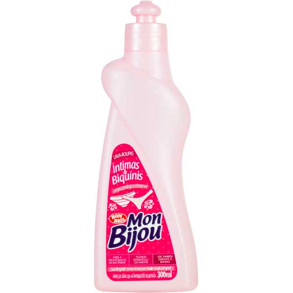 LAVA-ROUPAS LÍQUIDO ROUPAS ÍNTIMAS & BIQUÍNIS MON BIJOU FRASCO 300ML