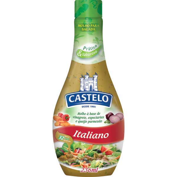 MOLHO PARA SALADA ITALIANO CASTELO SQUEEZE 236ML