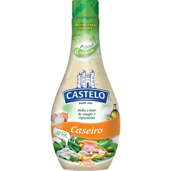 MOLHO PARA SALADA CASEIRO CASTELO SQUEEZE 236ML