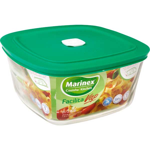 POTE VIDRO VERDE 500ML MARINEX FACILITA VAP