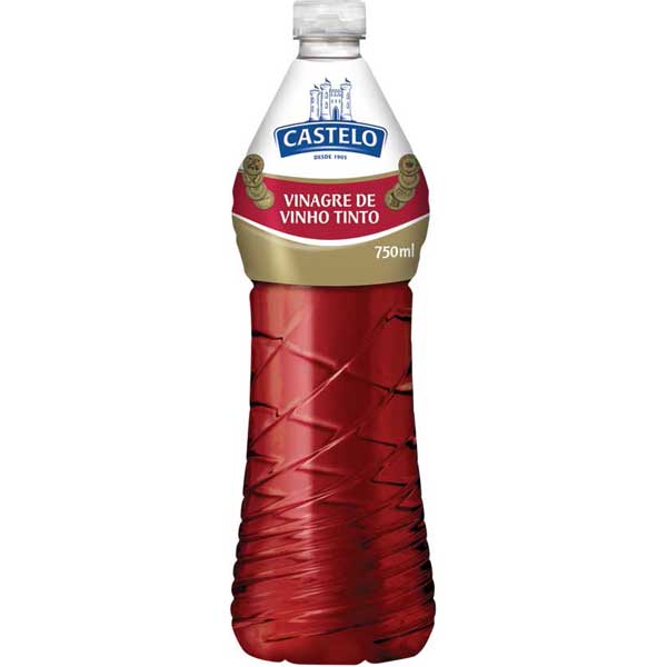 VINAGRE DE VINHO TINTO CASTELO FRASCO 750ML