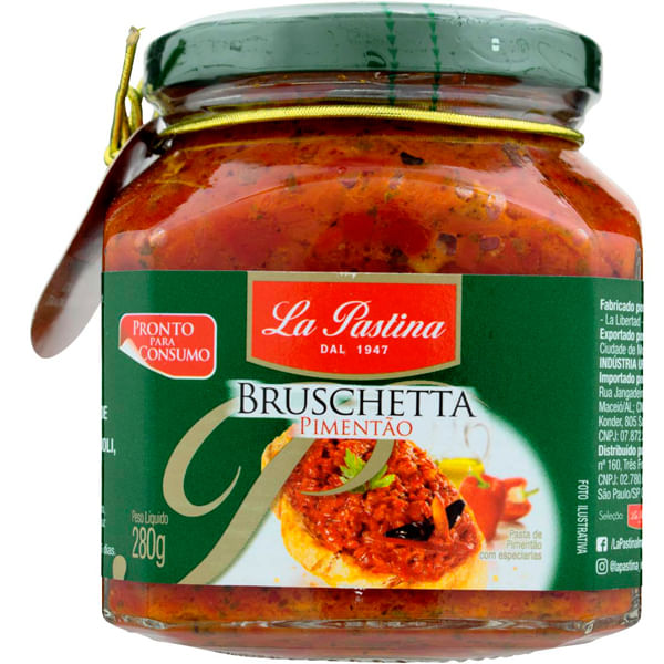 BRUSCHETA LA PASTINA PIMENTAO 280GR