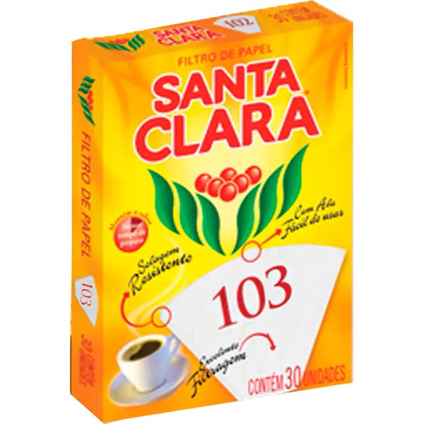 FILTRO DE PAPEL SANTA CLARA 103 CAIXA 30 UNIDADES