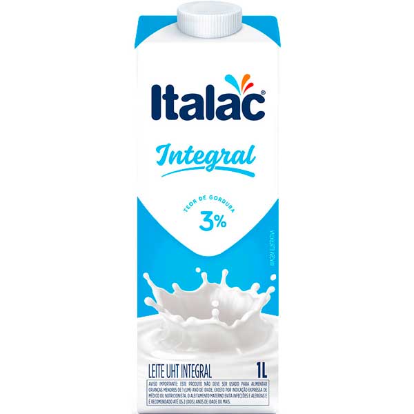 LEITE UHT INTEGRAL ITALAC CAIXA 1L
