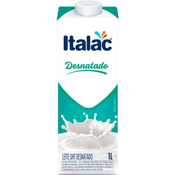 LEITE UHT DESNATADO ITALAC CAIXA 1L
