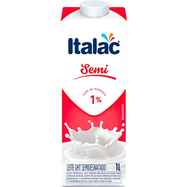 LEITE UHT SEMIDESNATADO ITALAC 1L