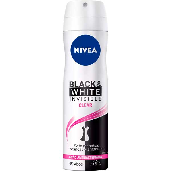 DESOD NIVEA AER 150ML FEM BLC&WH CLEAR