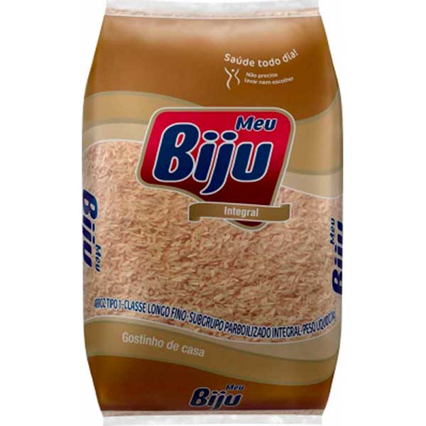 ARROZ PARBOILIZADO TIPO 1 INTEGRAL MEU BIJU PACOTE 1KG