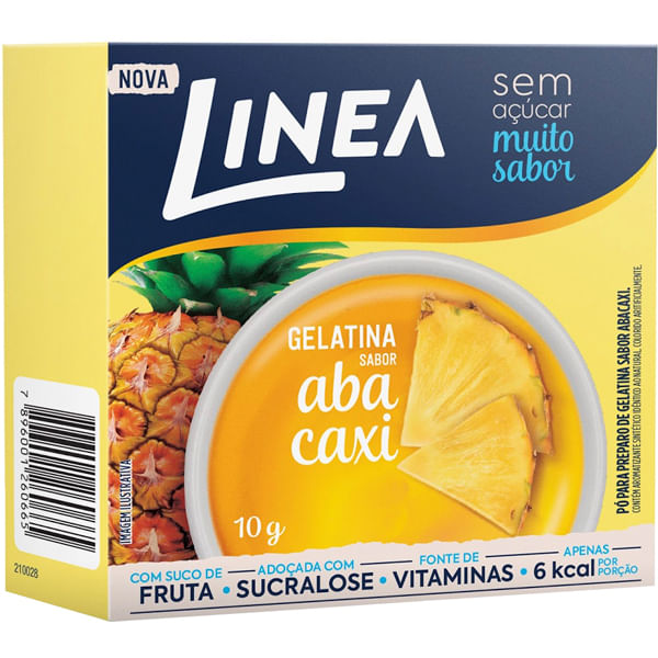 GELATINA PÓ ABACAXI ZERO AÇÚCAR LINEA CAIXA 10G