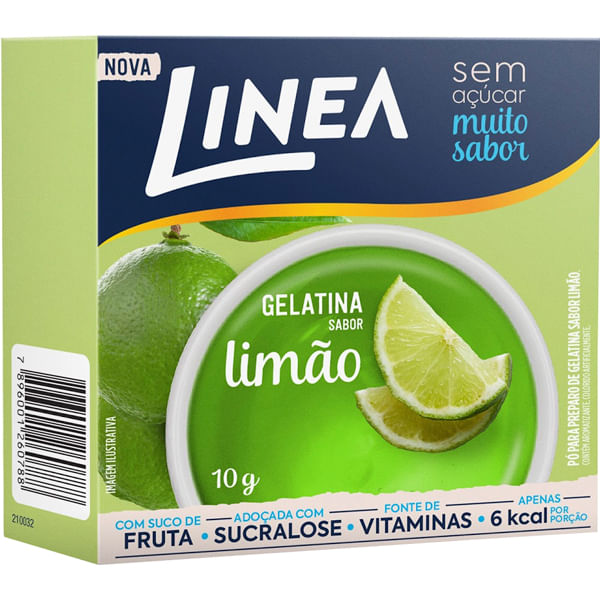 GELATINA PÓ LIMÃO ZERO AÇÚCAR LINEA CAIXA 10G