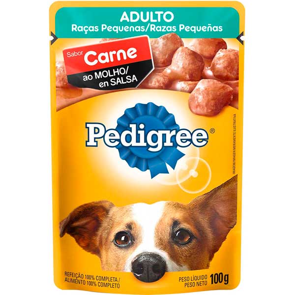 RACAO PEDIGREE CARNE RACAS PEQ 100G
