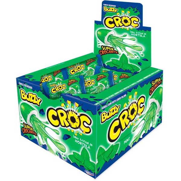 CHICLETE BUZZY CROC RECHEIO HORTELÃ 172G