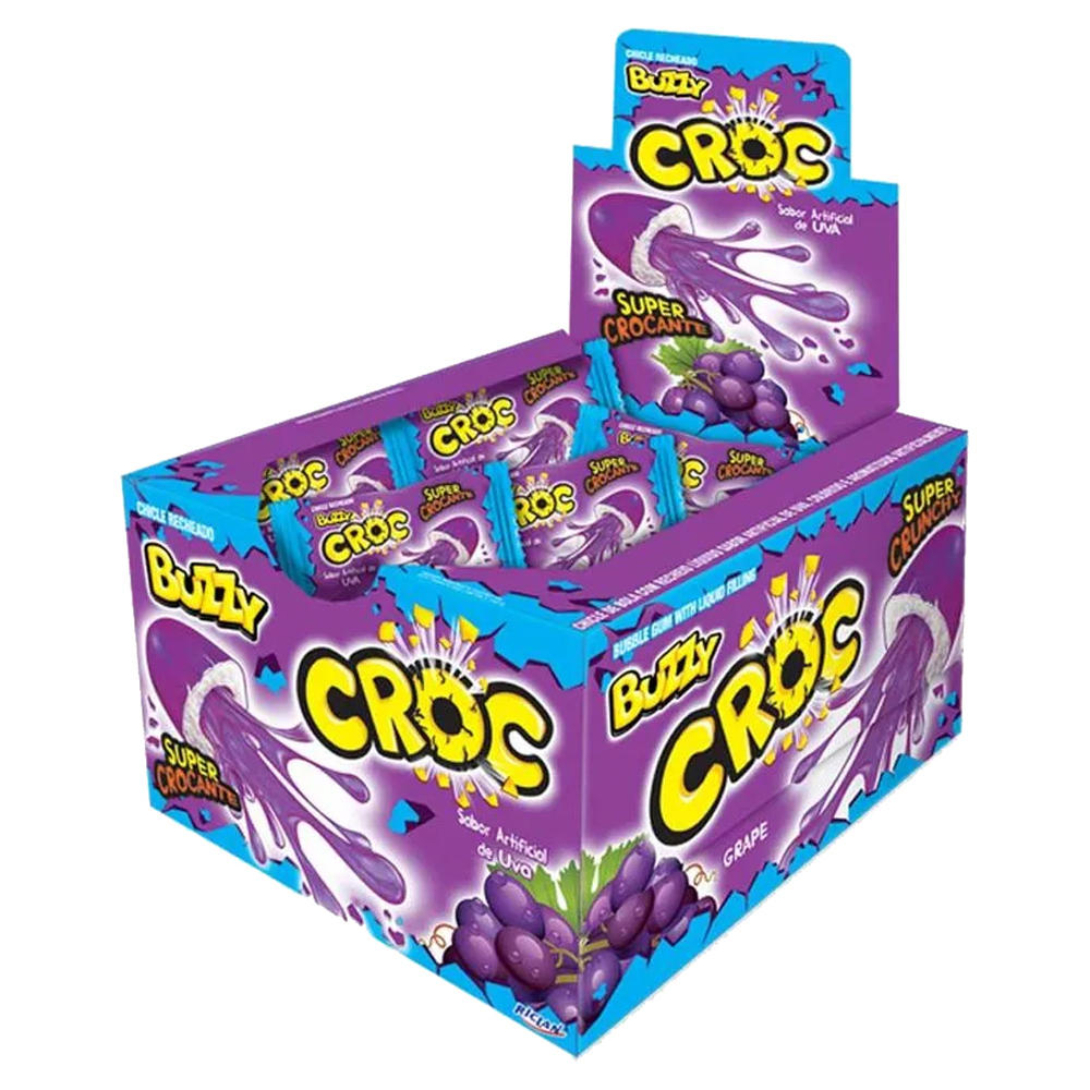 CHICLE BUZZY CROC RECH UVA 40UN