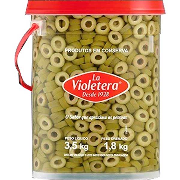 AZEITONA LA VIOL VERDE FATIADA 1,8KG