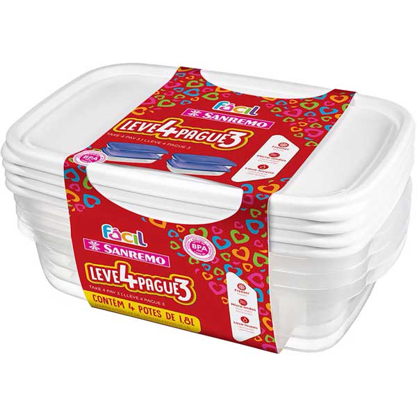 CONJ SANREMO POTES LEVE 4 PAGUE 3 1,8L