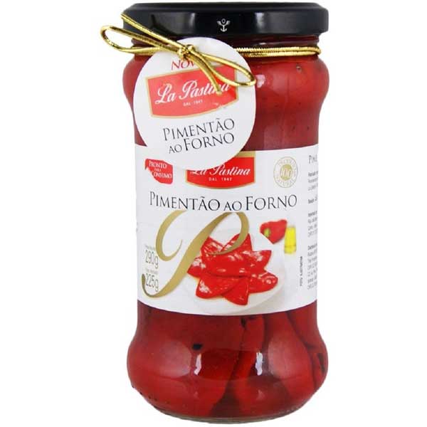 PIMENTÃO EM CONSERVA AO FORNO LA PASTINA VIDRO 225G